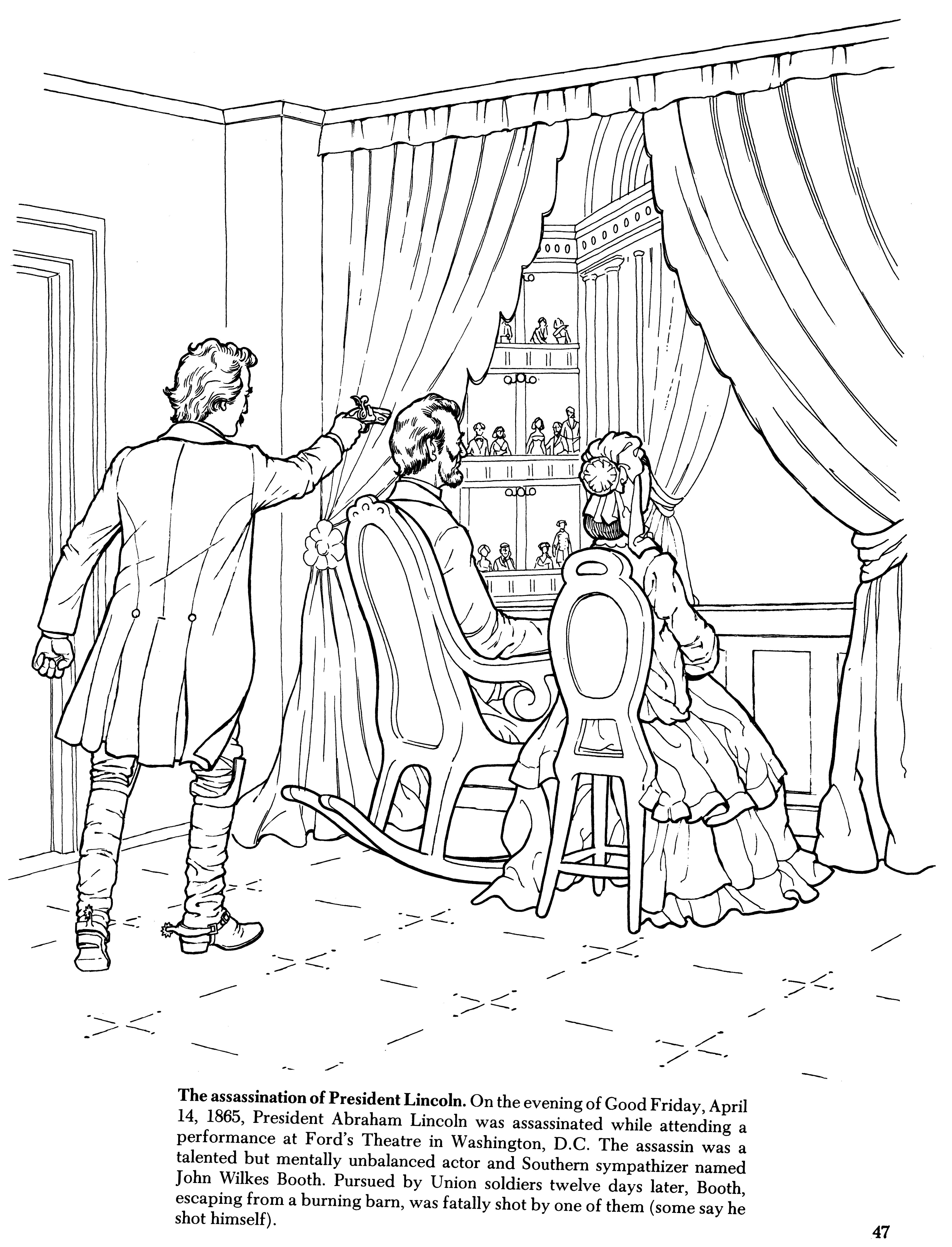 abe lincoln log cabin coloring pages - photo #12
